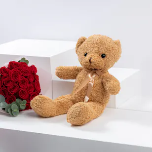 Floward Medium Teddy Bear | Language of Love Floward Medium Teddy Bear | Language of Love