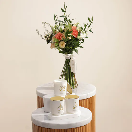 Light Of Sakina Candle | Blooms Bouquet