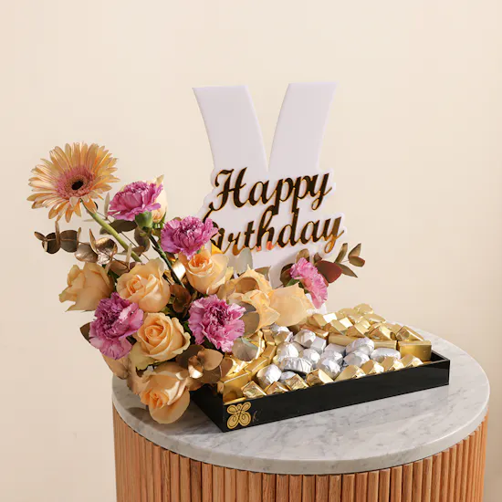 Floward Birthday Chocolate Tray | Happiness Flowers