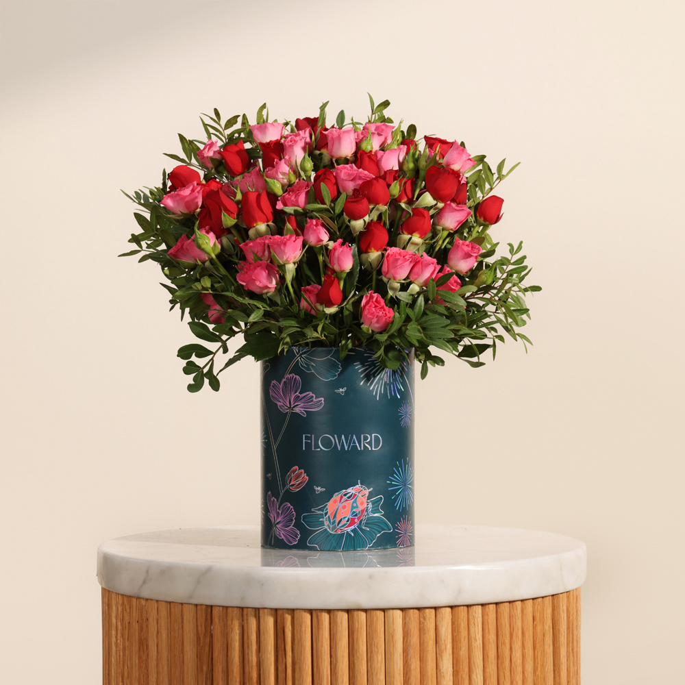 صندوق ورود بيبي جوري فوشيا وحمراء