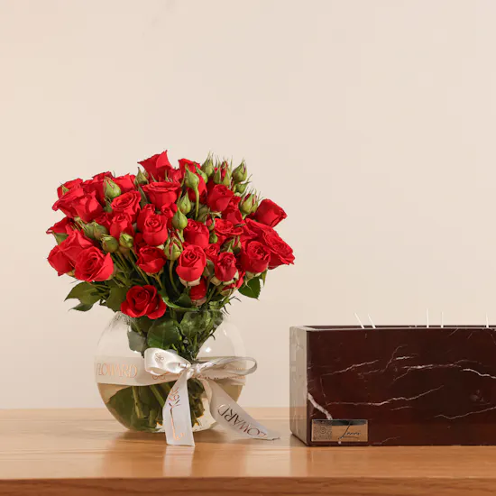 Lanai Lava Short Rectangle Candle | Elegant Flowers Vase