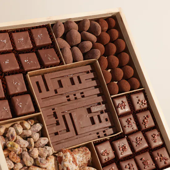 Soucolat Eid Mubarak Medium Chocolate Wood Tray