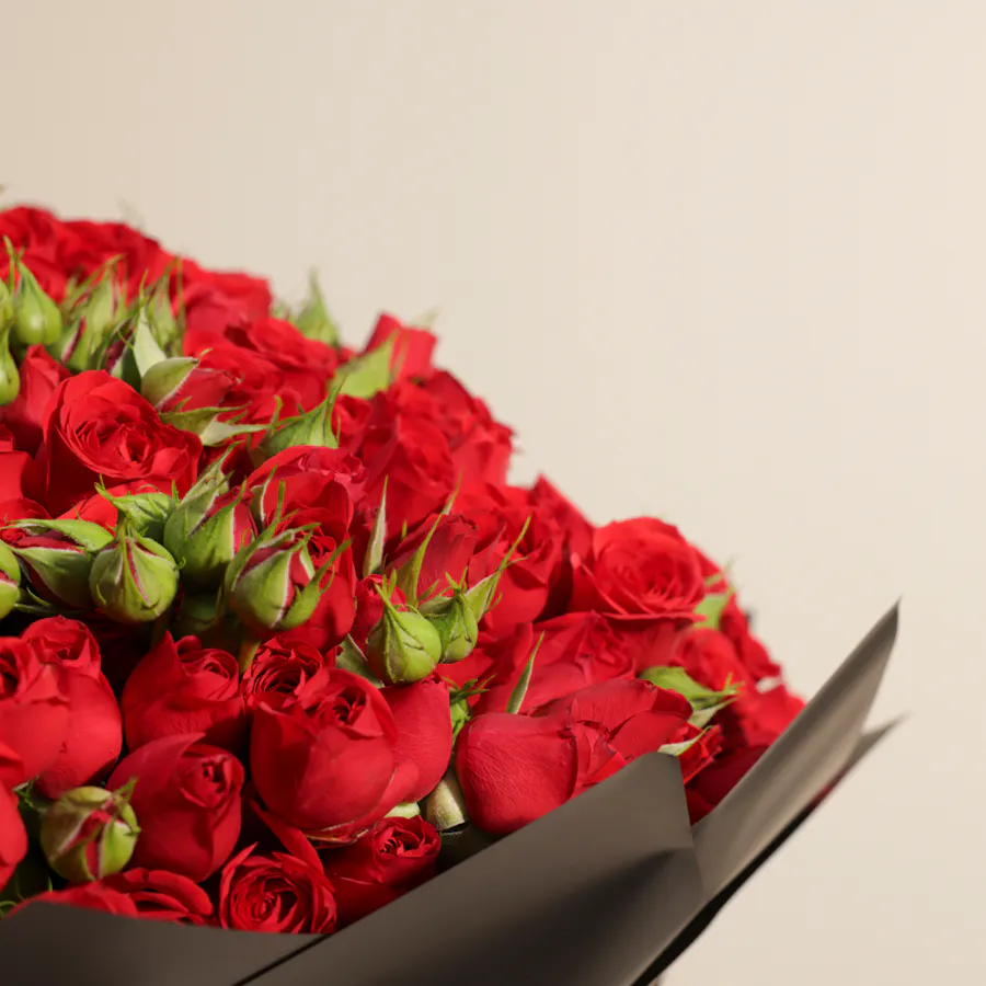 Charming Red Baby Roses Bouquet | 100 Flowers 4