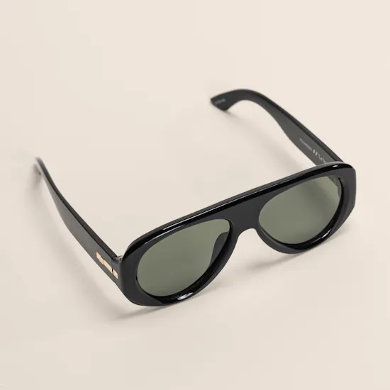 Le Specs Dream Boat Black Khaki Mono Polarised Unisex Sunglasses