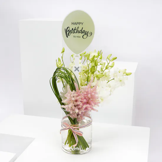 Birthday Delicate Beauty | Glass Vase
