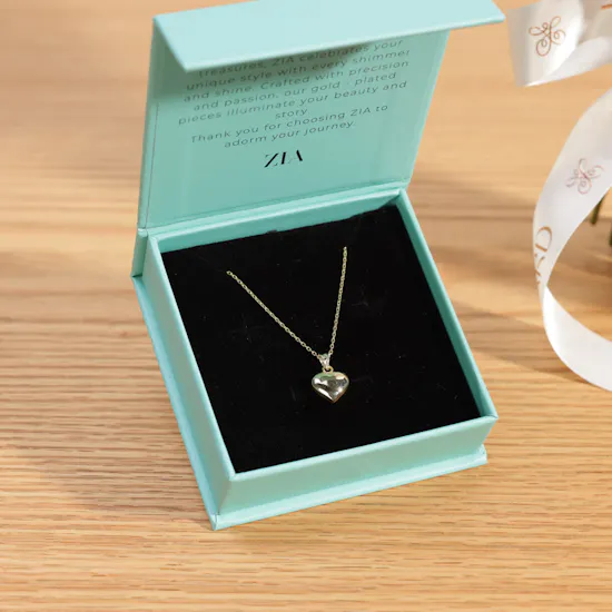 Zia Heart Charm Necklace | Eternal Love Bouquet