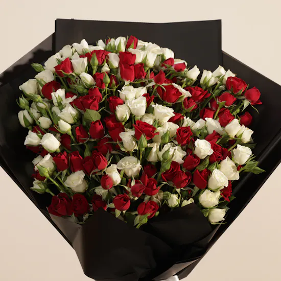 Polished Calm Flower Bouquet | 50 Flowers