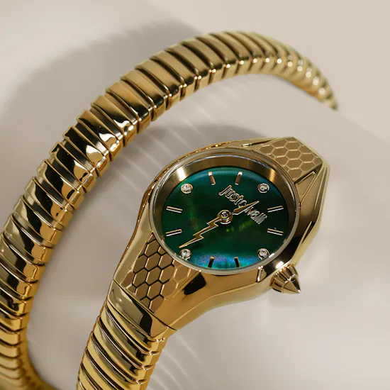 Just Cavalli Vivace Gold Snake Women's Watch