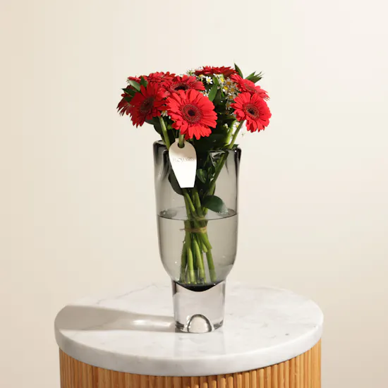 Crimson Radiance Flowers Vase