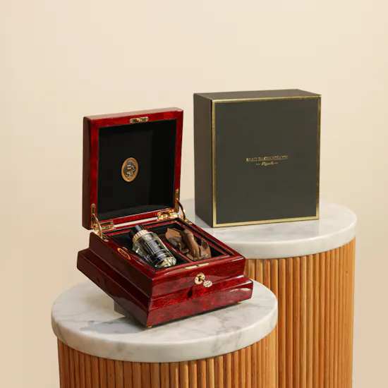 Saad Bashammakh Wooden Burgundy Box Set