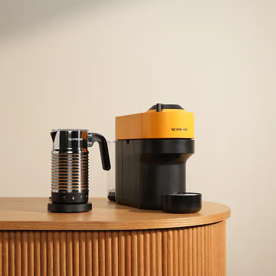 Nespresso Vertuo Pop Mango Yellow Coffee Machine with Frother