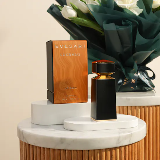 Bvlgari Le Gemme Ambero EDP for Men | Silent Power Flowers Bouquet