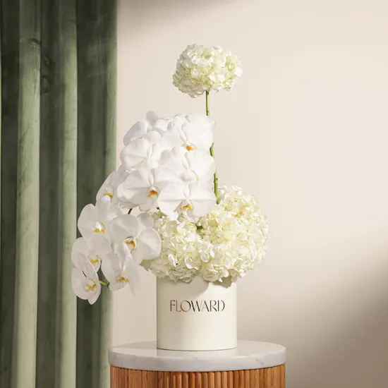 Elegant White Flowers Box
