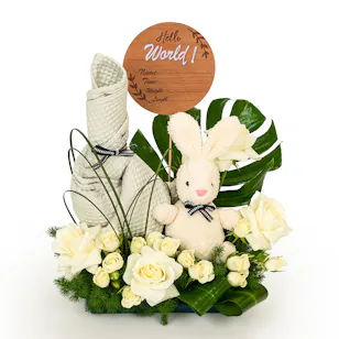Cozy Bunny Gray Collection | Flowers