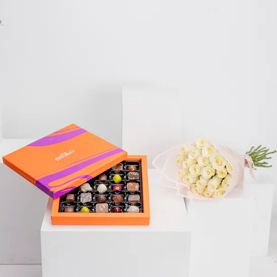 Moko Chocolate Box | White Rose