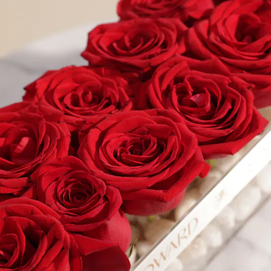 Romantic Red Roses | Flowers Acrylic Vase