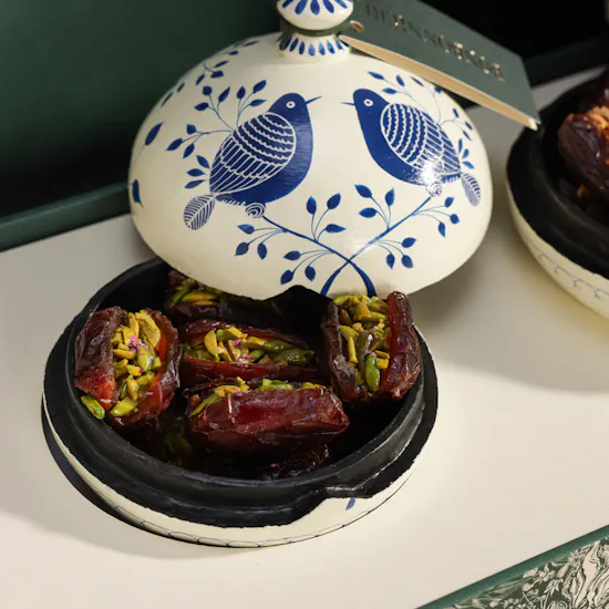 Bonbonniere Pistachio Rose and Pecan Crunch Stuffed Dates Gift Set