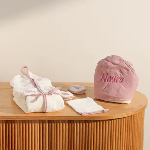 Belovedone Pink Personalized Baby Set