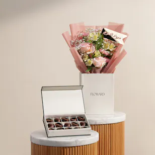 Floward Essence of Joy Chocolate Box | Graduation Joyful Flower Floward Essence of Joy Chocolate Box | Graduation Joyful Flower