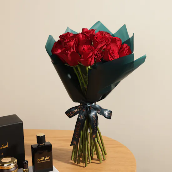 Al Kandar Al Shekha Collaction Box | Bold Love's Red Flowers