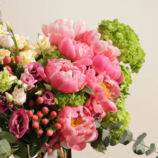 Radiant Peony Garden Vase
