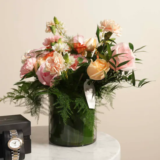 Avalieri Prestige Classic Diamond Women's Watch | Flower Vase