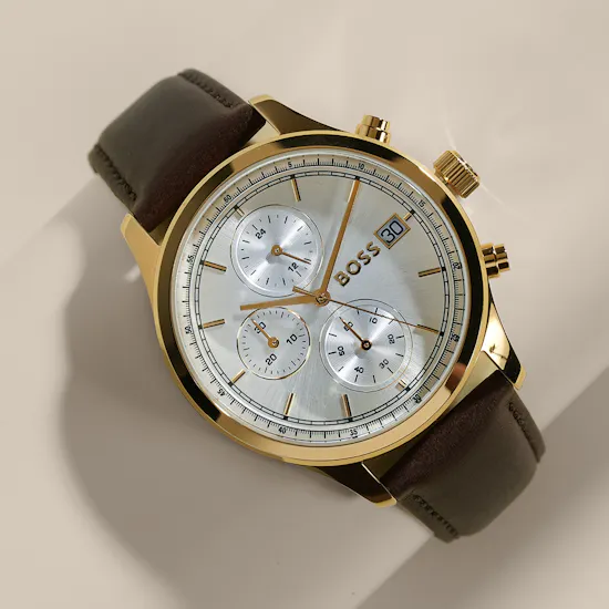 Boss Stratus chronograph Brown Leather Men's Watch