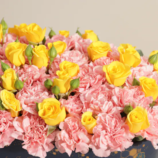Golden Charm Flowers Box
