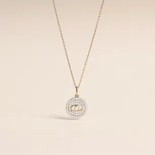 Vega Jewels Evil Eye Pavé Diamond Necklace Vega Jewels Evil Eye Pavé Diamond Necklace