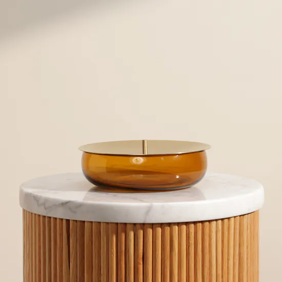 Nude Beret Storage Medium Box with Brass Lid