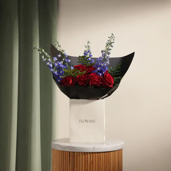 Crimson Whisper Flowers Bouquet