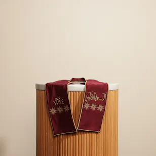 Saaf Omani National Day Maroon Scarf