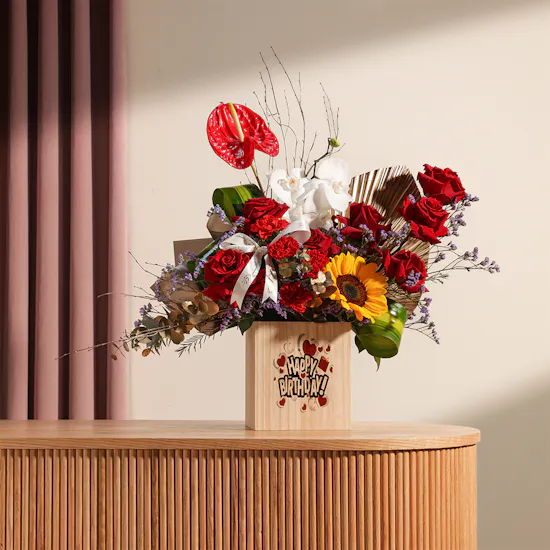 Radiant Birthday Flowers Box