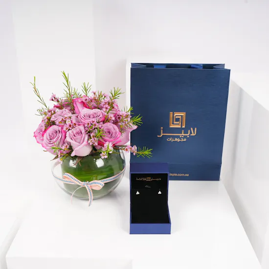 Lapis Diamond Earring | Roses