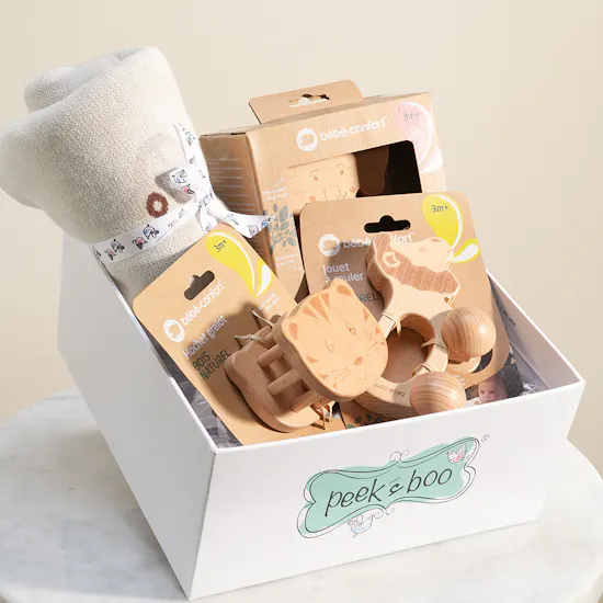 Peek A Boo Joyful Wooden Animals Gift Box