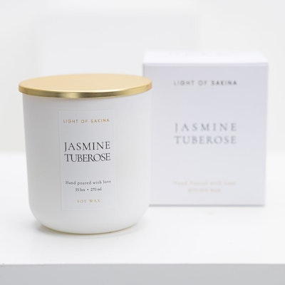 Jasmine Tuberose Candle By Light Of Sakina