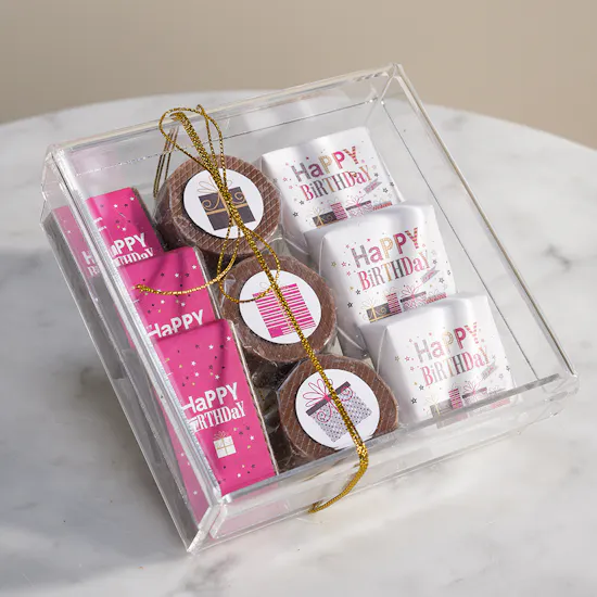 Lilac Happy Birthday Pink Chocolate Box