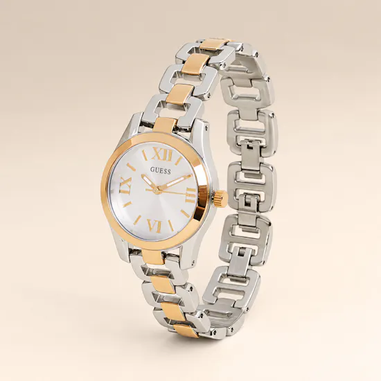 Guess Veda Two Tone Silver and Gold Women's Watch