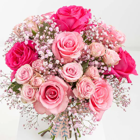 Pink Twist Rose Bouquet