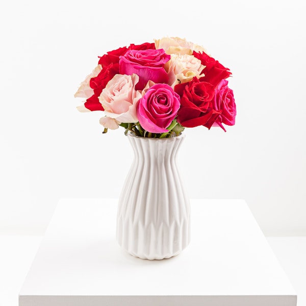 Mixed Rose Vase