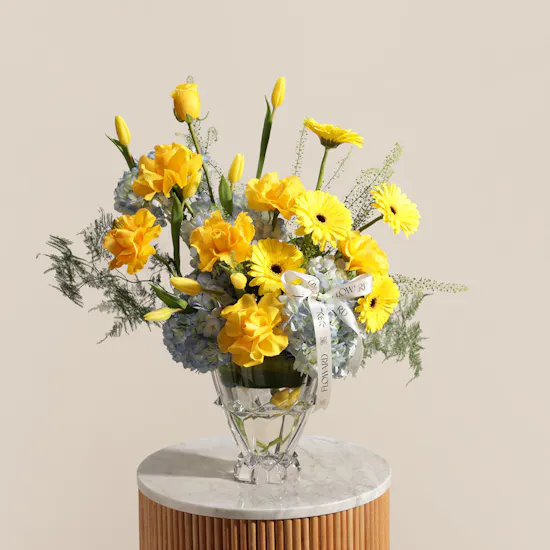 Rogaska Cheerful Flowers Finesse Crystal Vase