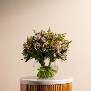 Enchanting Pink Alstroemeria Vase