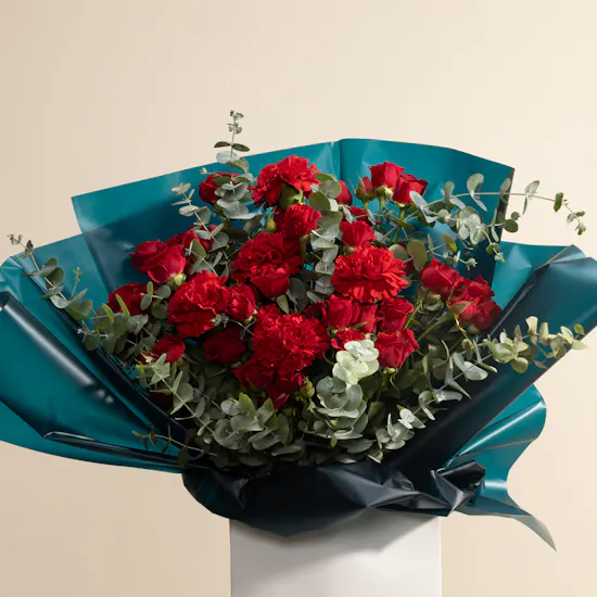 Crimson Whisper Flowers Bouquet