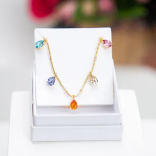 Caroline Estelle Necklace-Rainbow