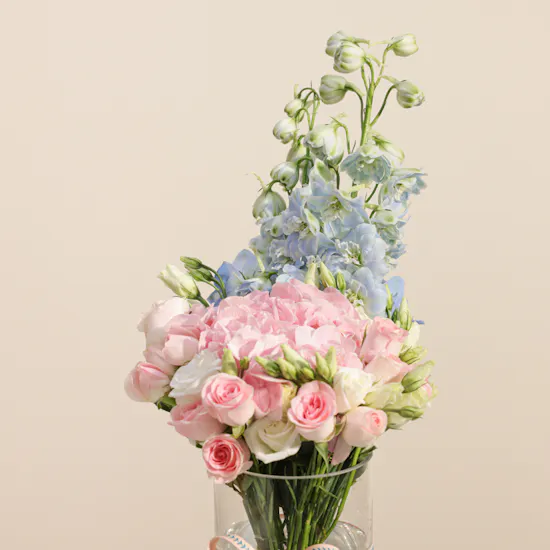 Madeleine Elegant Bow Congrats Cake | Precious Flowers Vase