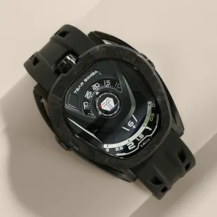 Tsar Bomba Reactor Automatic Black Carbon Fiber Men's Watch