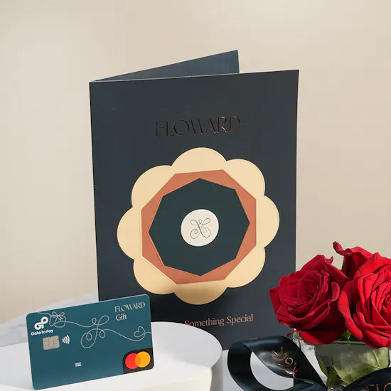 Floward Card | Velvet Red Roses Vase