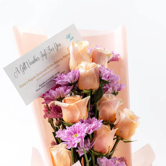 Sparadise Scrub and Massage Voucher | Elegant Bouquet