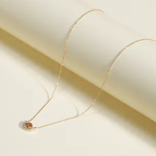 Gold Land Citrine and Diamond Gold Necklace Gold Land Citrine and Diamond Gold Necklace