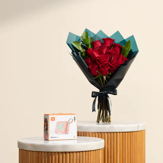 JBL Go4 Bluetooth Portable Speaker | A Gentle Flourish Flower Bouquet